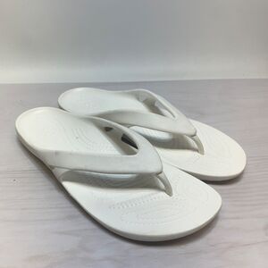 Crocs Kadee II Women's Flip Flop White Size 9 Summer Beach Comfort Sandals